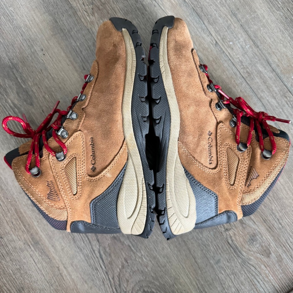 Columbia Womens 9 Newton Ridge Plus Waterproof Hiking Boots Elk Red BL4552-286 - Picture 6 of 14
